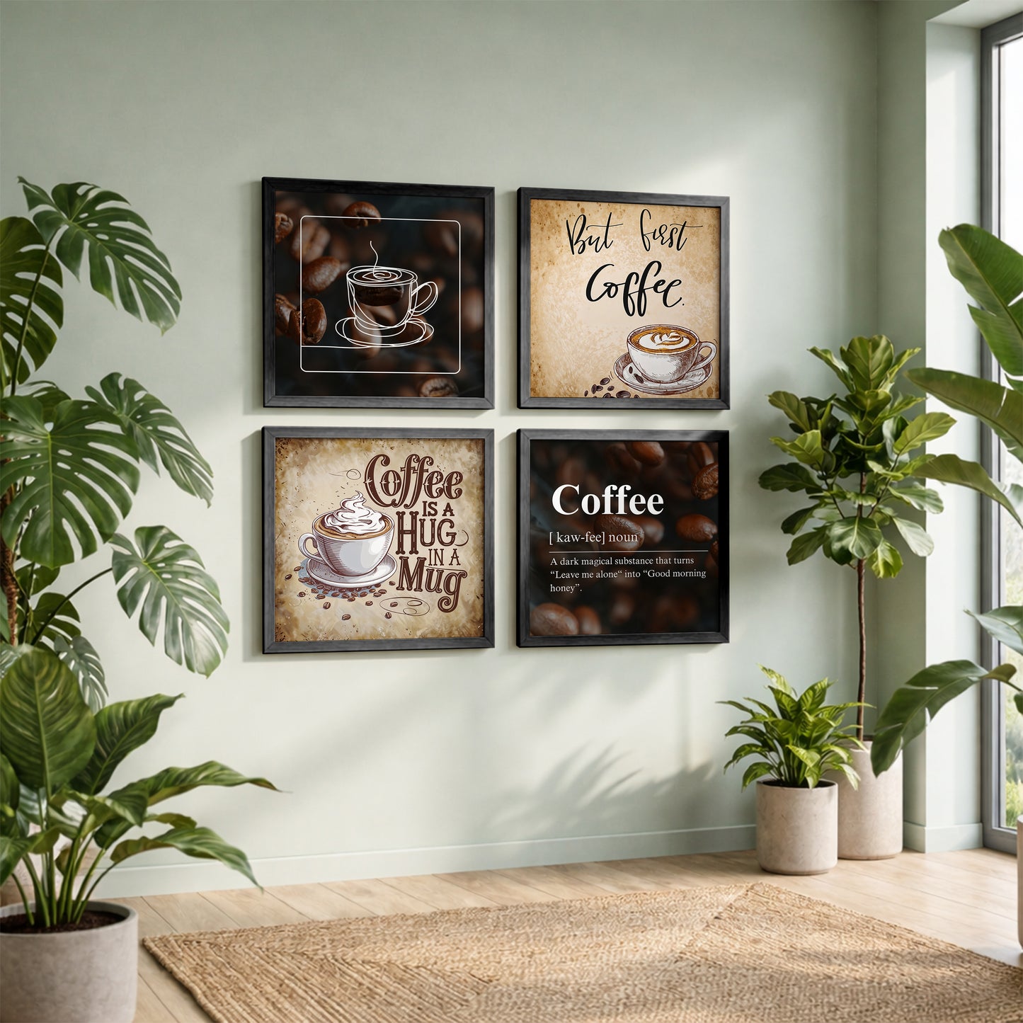 Coffee Lover Wall Art Set of 4