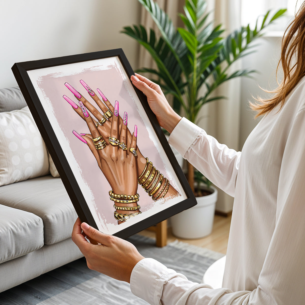 Luxury Nail Art & Jewelry Fashion Wall Print