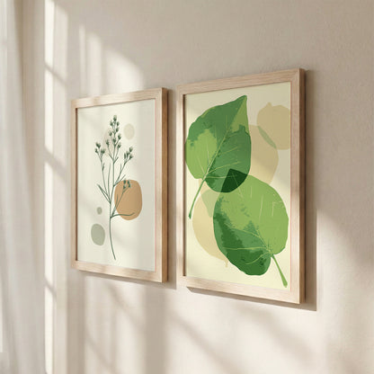 Minimal Botanical Wall Frame Set of 2