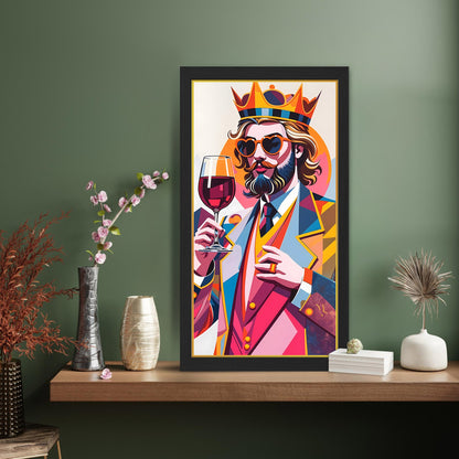 The Wine King Wall Frame