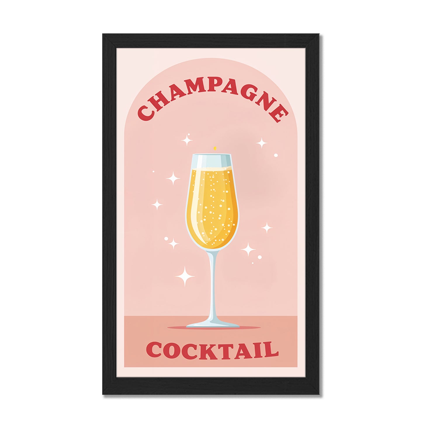 Champagne Cocktail Minimal Art
