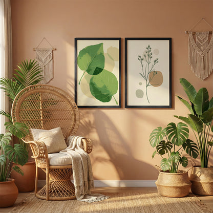 Minimal Botanical Wall Frame Set of 2
