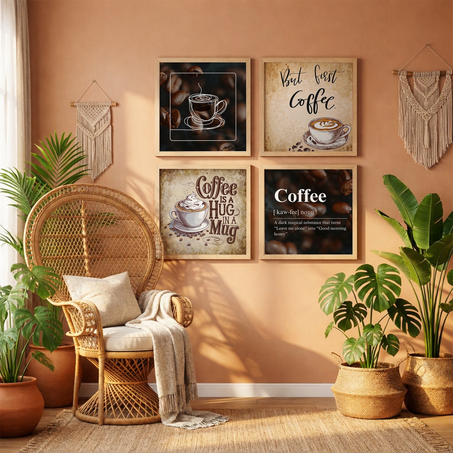 Coffee Lover Wall Art Set of 4