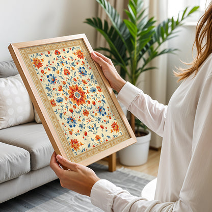 Vintage Floral Pattern Wall Frame