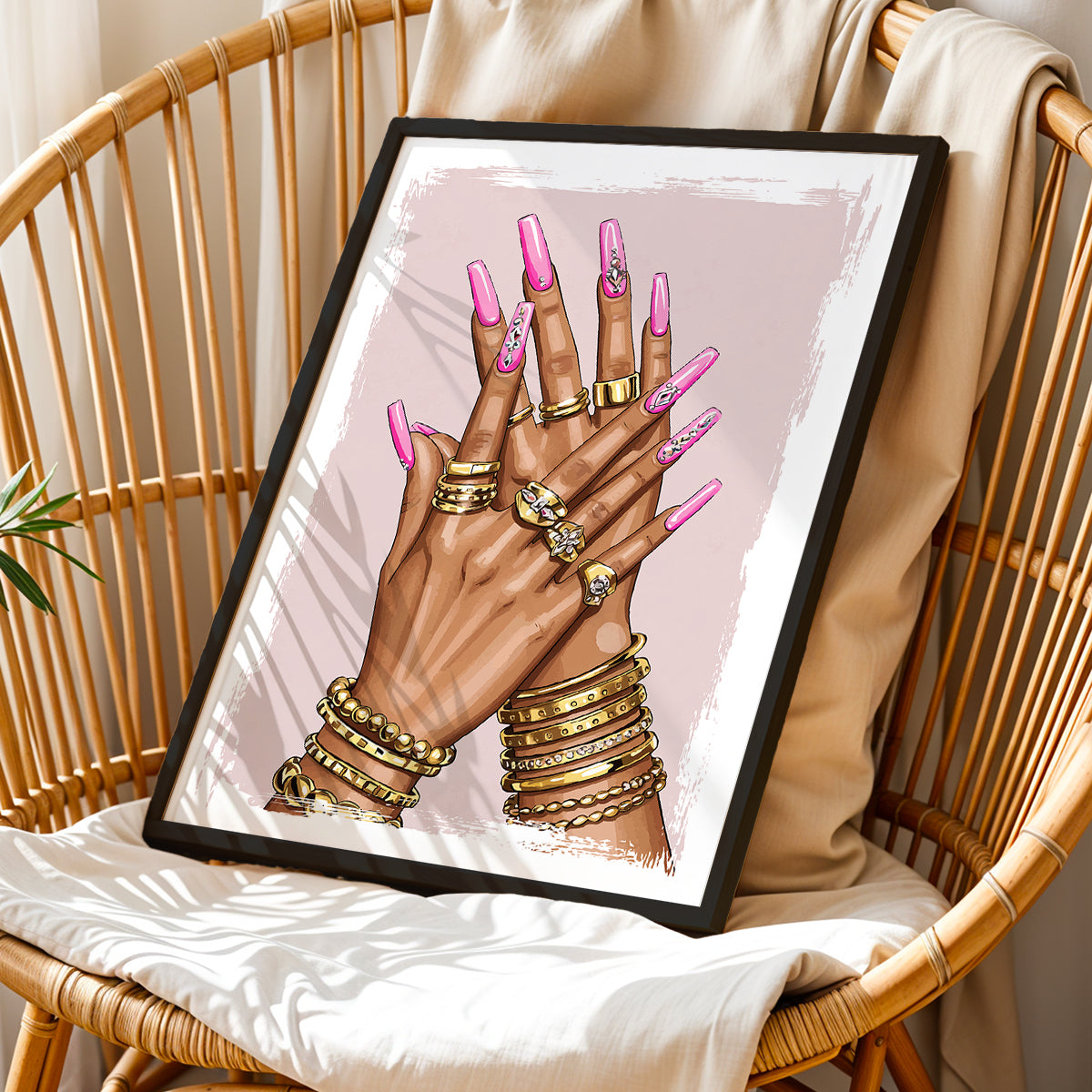 Luxury Nail Art & Jewelry Fashion Wall Print