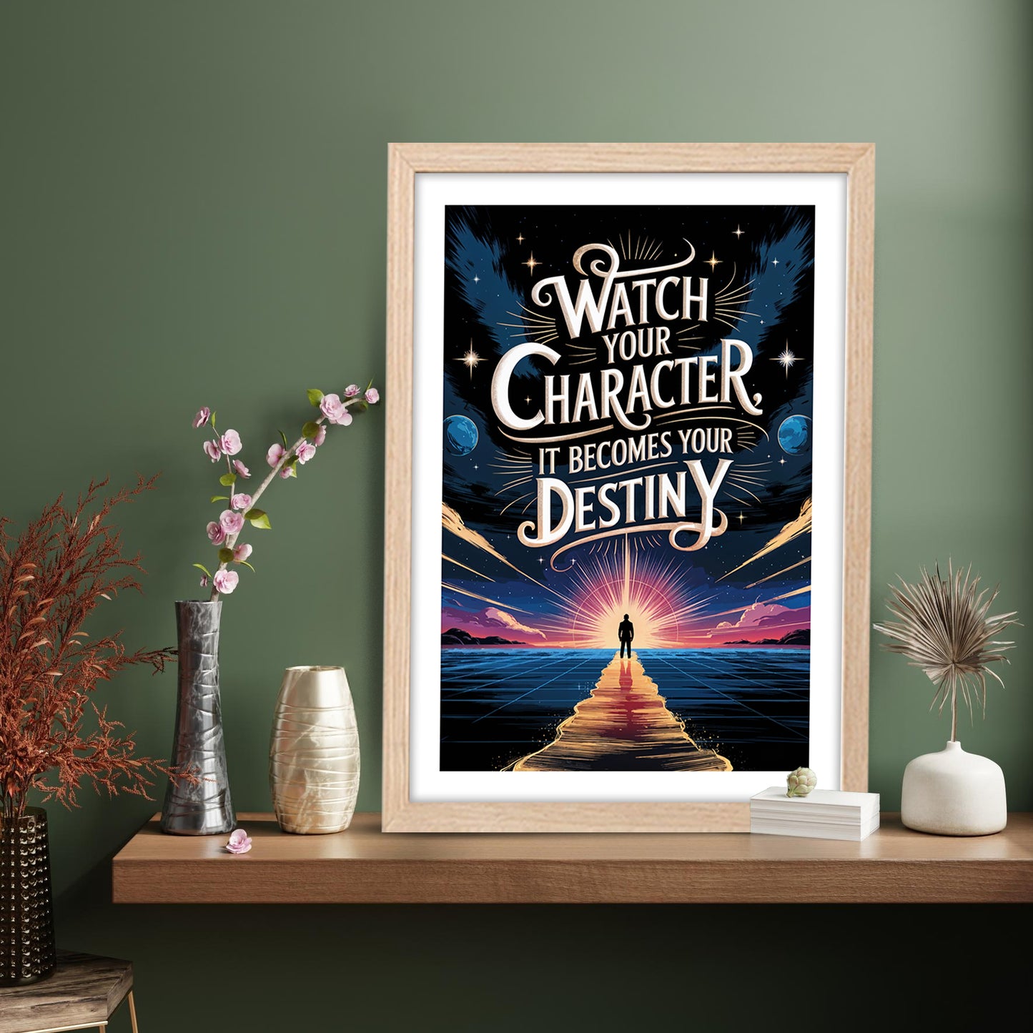 Watch Your Character Motivational Poster