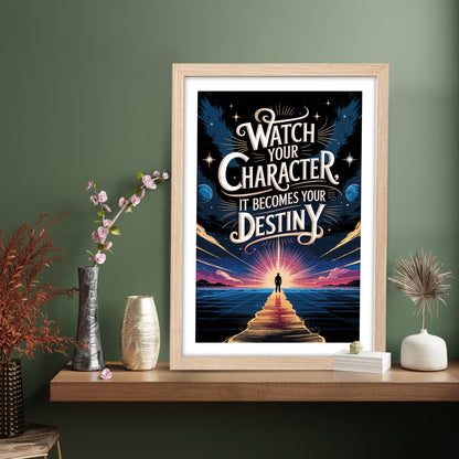 Watch Your Character Motivational Poster