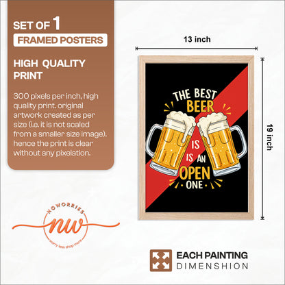 Open Beer Wall Frame