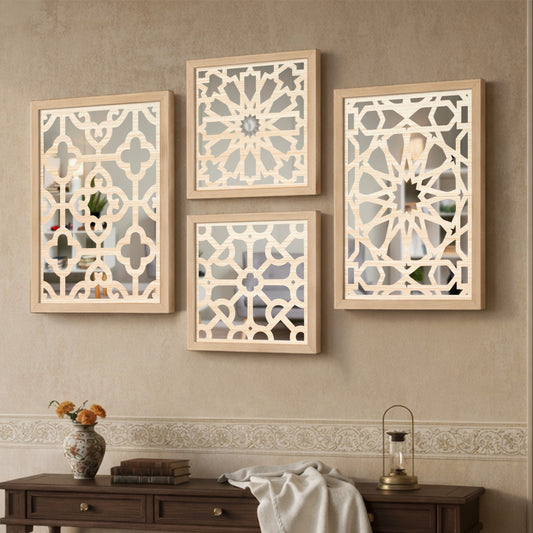 Moroccan Style Mirror Art Set of 4