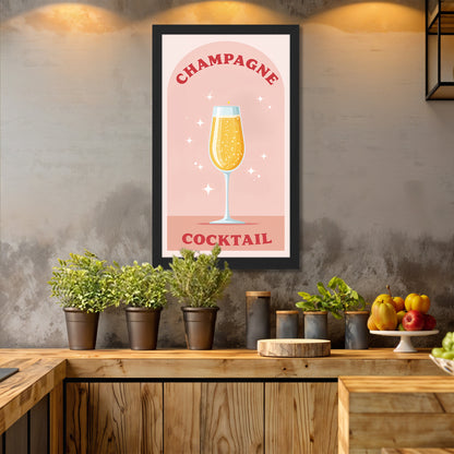 Champagne Cocktail Minimal Art