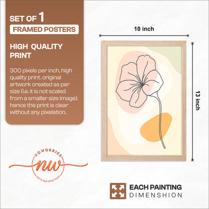 Minimalist Floral Line Art Wall Frame