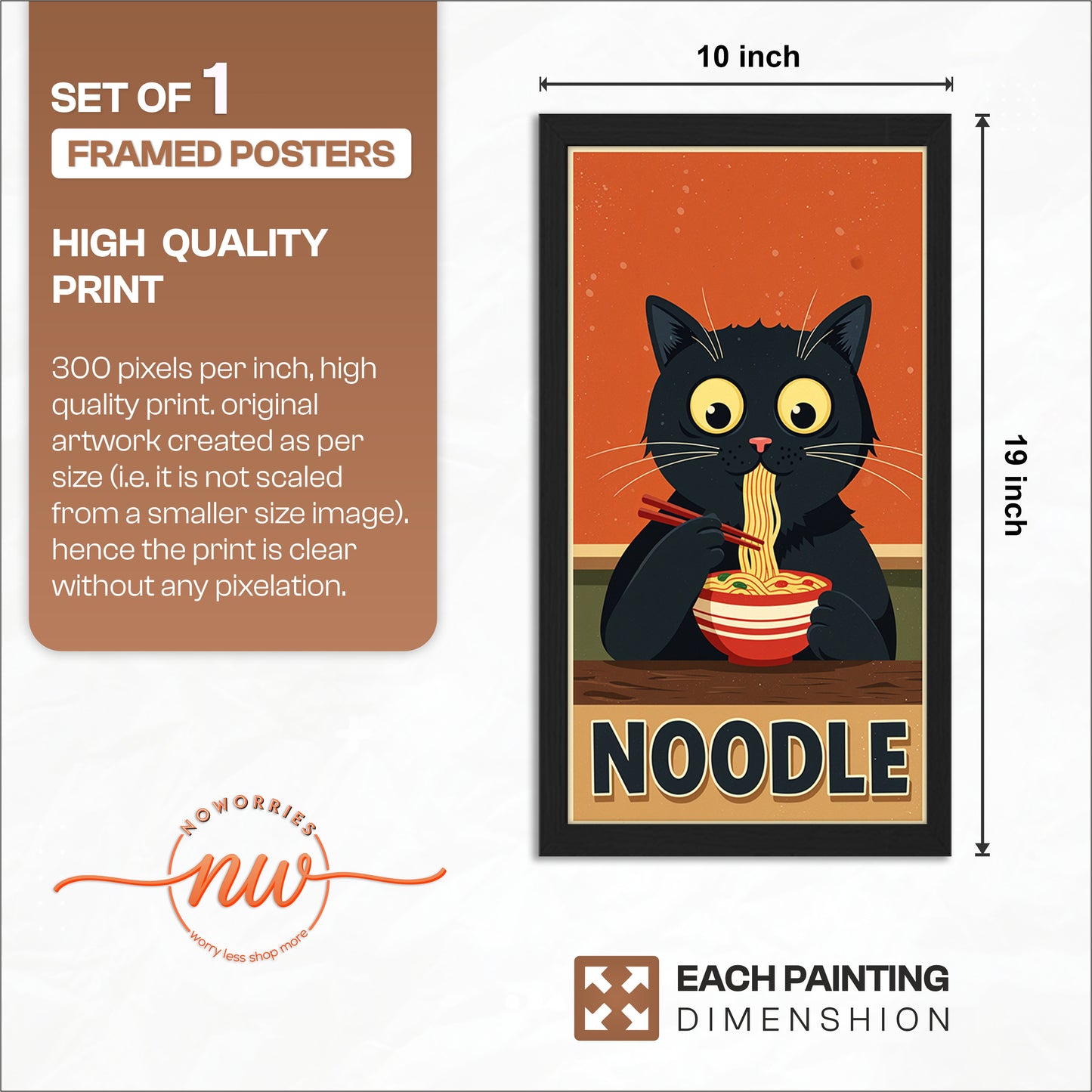 Cute Cat Noodle Poster