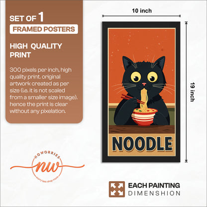 Cute Cat Noodle Poster
