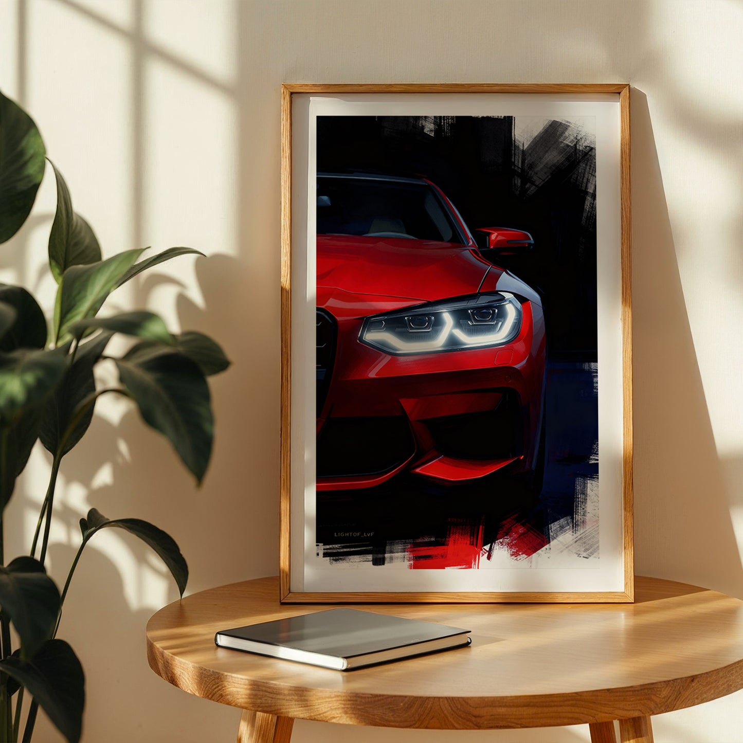 Neon Drift Car Wall Frame Set