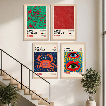 Kusama Inspired Art Print Set of 4