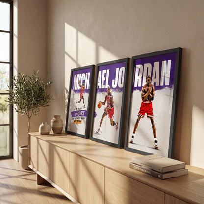 Michael Jordan Motivational Wall Art Set of 3
