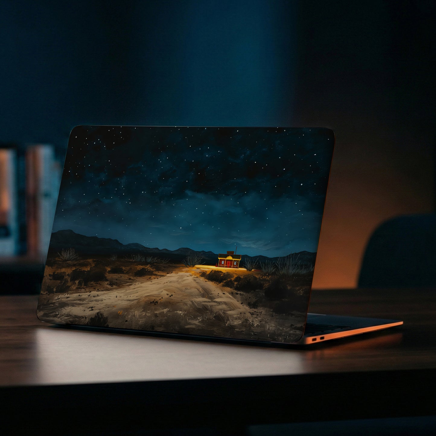 Starry Night Cabin Premium Laptop Skin