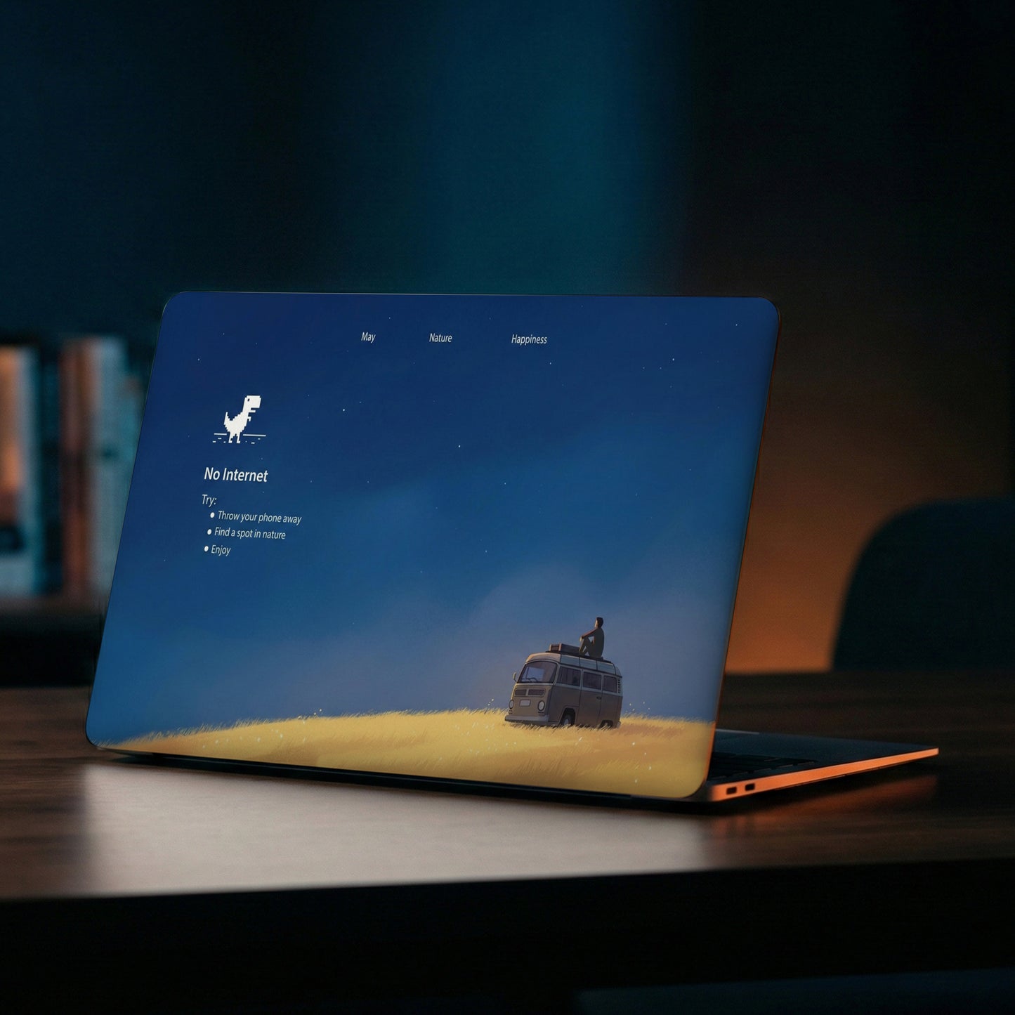 No Internet Retro Van Art Laptop Skin