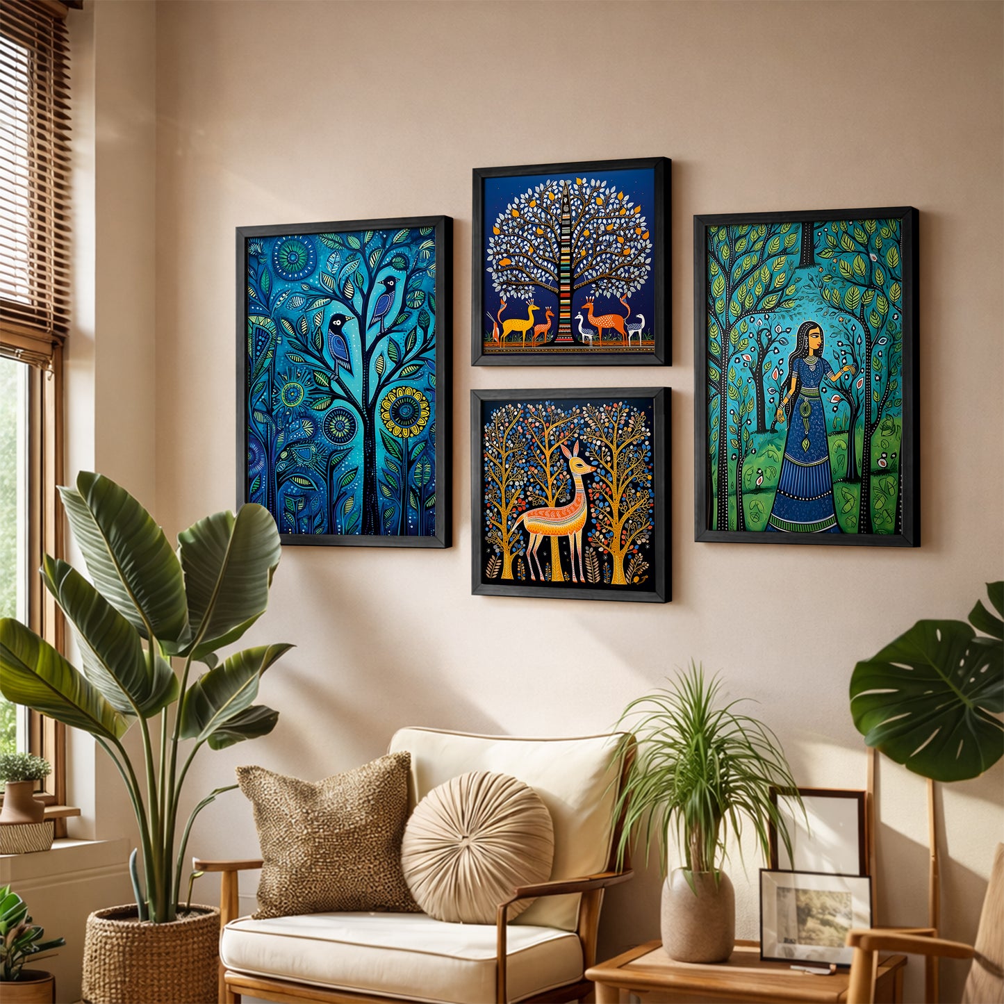 Nature Folk Wall Frames Set of 4