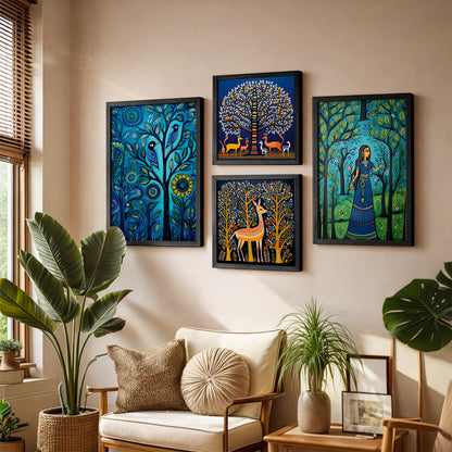 Nature Folk Wall Frames Set of 4