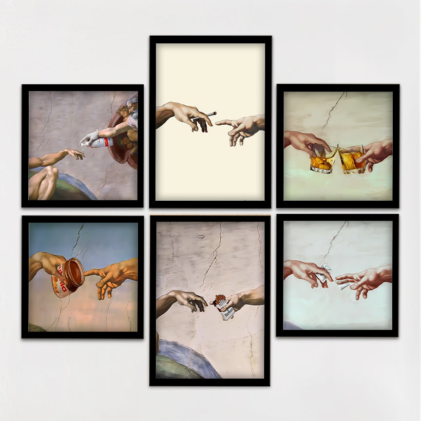 Modern Renaissance Pop Art Wall Art Set of 6