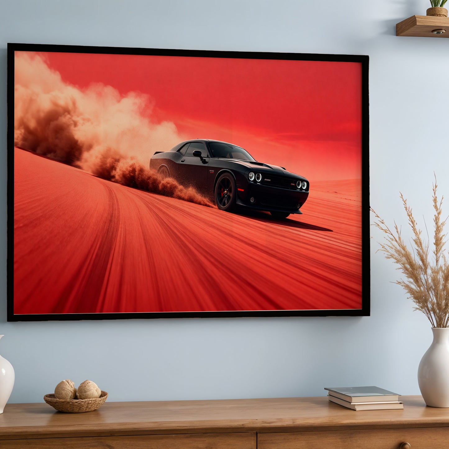 Challenger Red Horizon Wall Frame