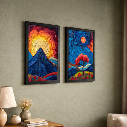 Vibrant Landscape Wall Art Set