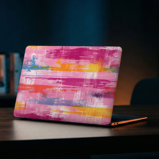 Neon Canvas Watercolor Splatter Aesthetic Laptop Skin