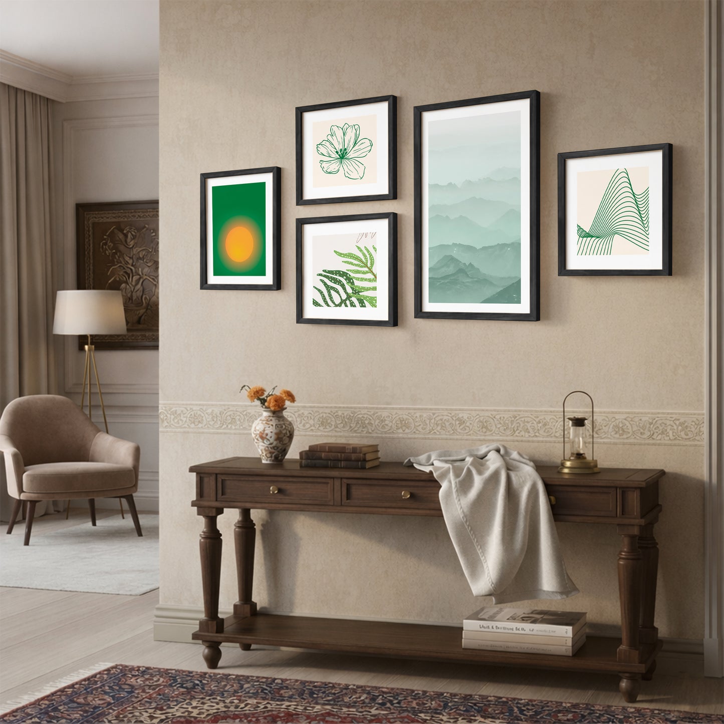 Mountain Mist Wall Art Set of 5