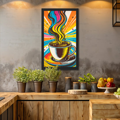 Vibrant Coffee Art Poster