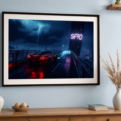 Ferrari SF90 Thunderstorm Wall Frame