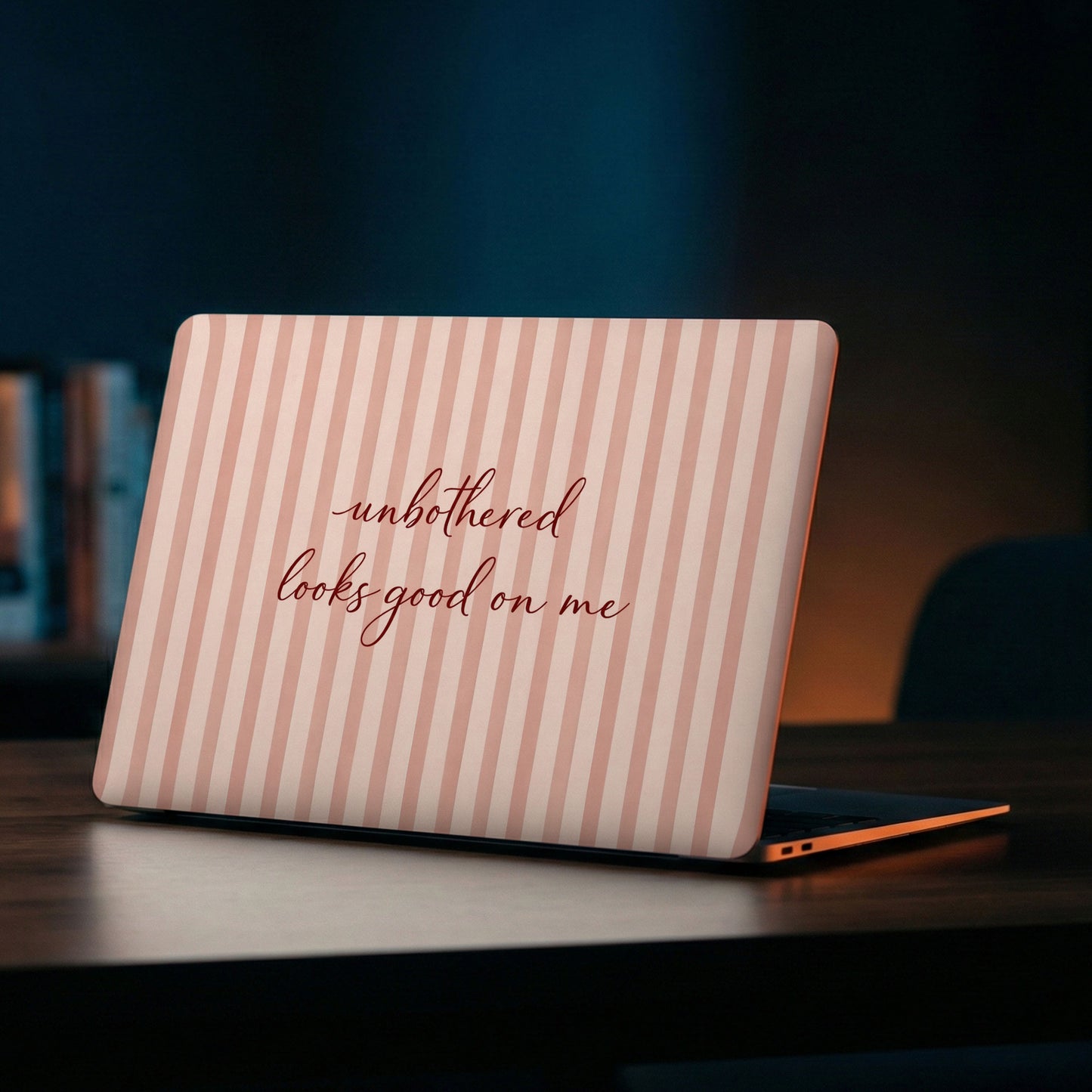 Unbothered Minimalist Pastel Pink Laptop Skin
