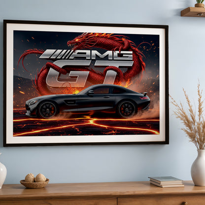 Mercedes-AMG GT Lava Beast Wall Art