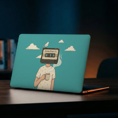 Lo-Fi Cassette Head & Coffee Premium Laptop Skin