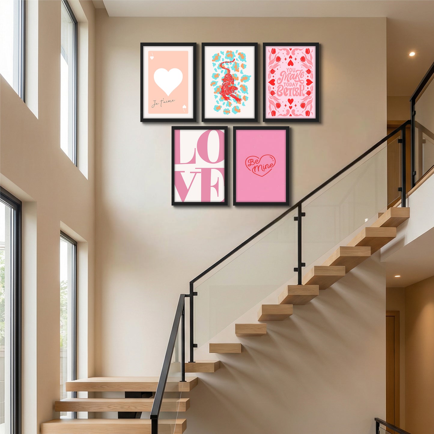Love-Themed Wall Art Set of 5
