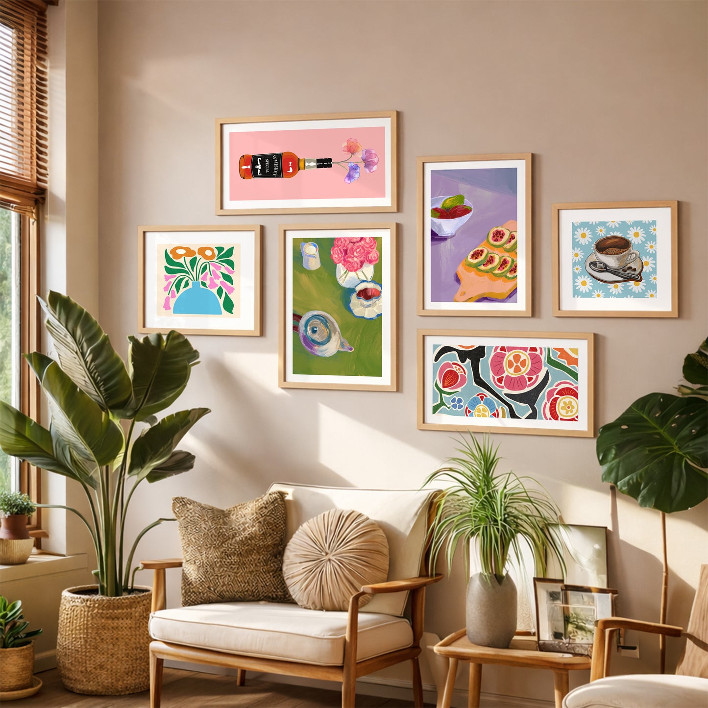 Colorful Lifestyle Wall Set of 6