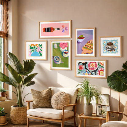 Colorful Lifestyle Wall Set of 6