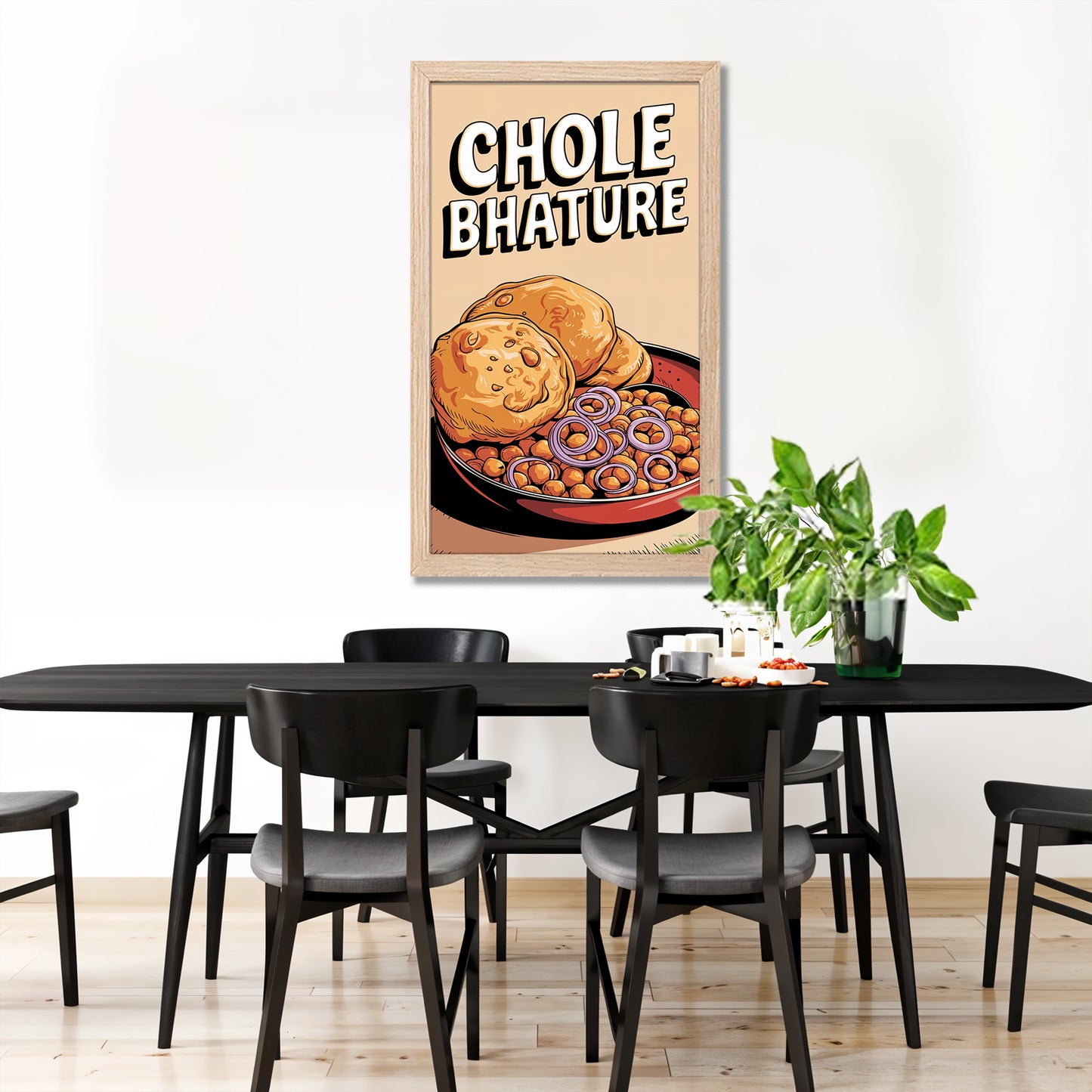 Chole Bhature Food Wall Frame Set of 1