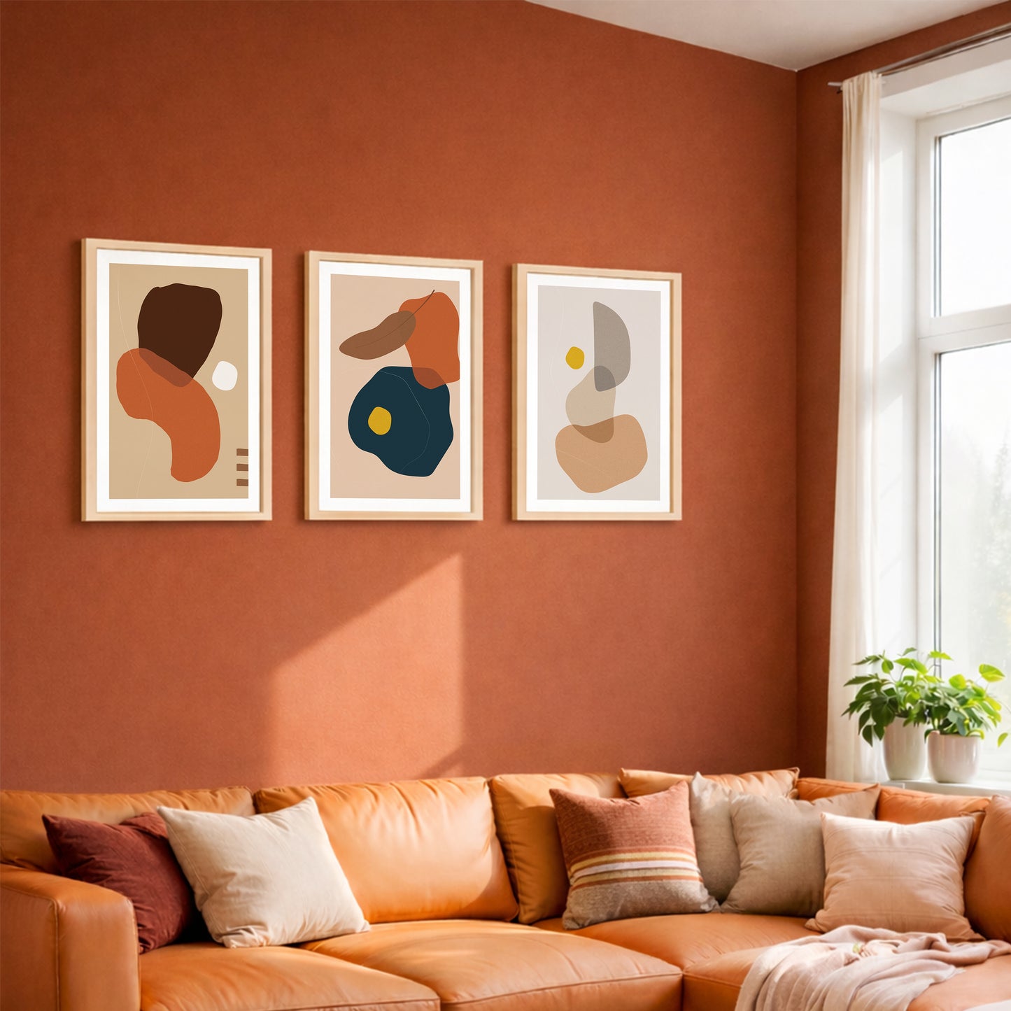 Modern Abstract Wall Frames Set of 3