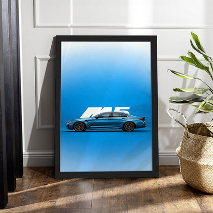 BMW M5 Side Profile Wall Frame