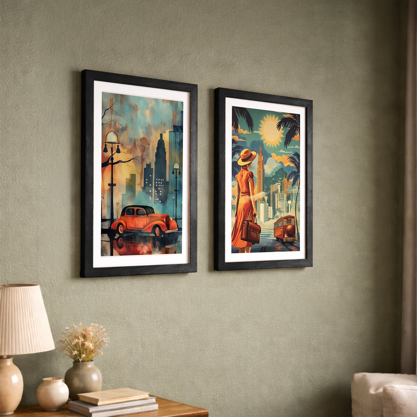 Vintage Travel Wall Art Set
