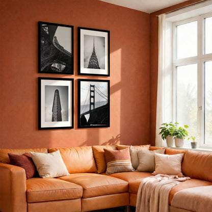 Vintage Cityscape Wall Art Set of 4