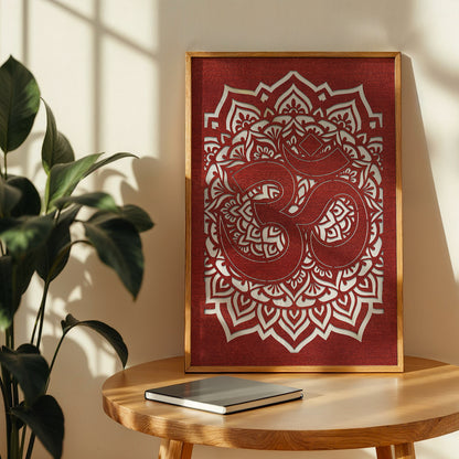 Om Mandala Framed Wall Art Set of 1