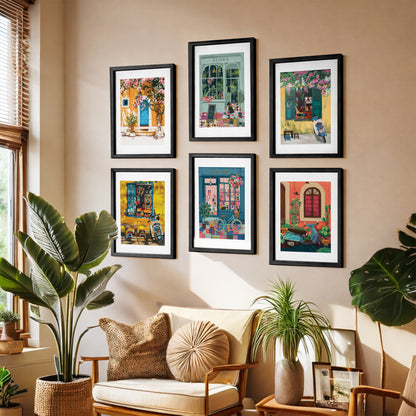 European Village Wall Art Set of 6