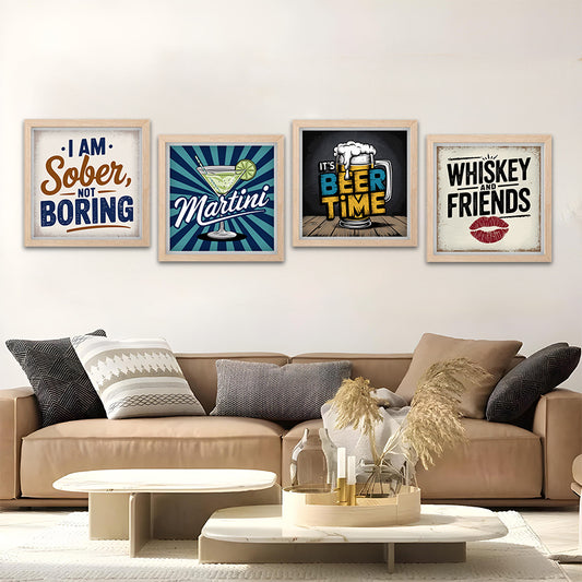 Bar Quote Wall Art Set