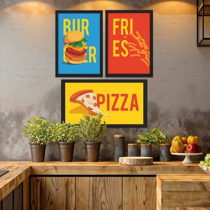 Fast Food Trio Wall Frame Set
