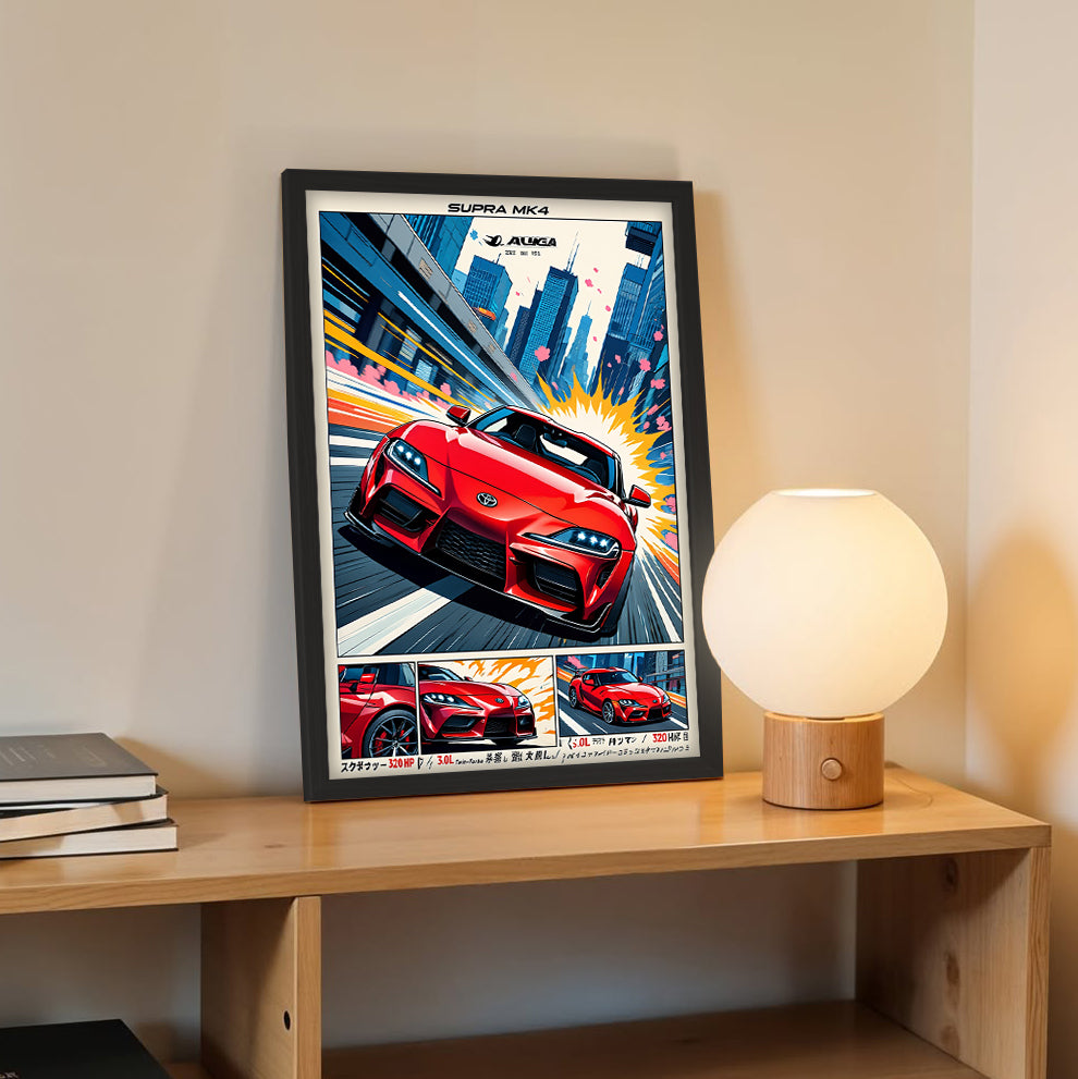 Supra MK4 Anime Wall Art