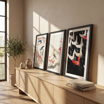 Japanese Bird & Crane Wall Art Collection