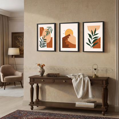 Boho Nature Minimal Wall Frame Set of 3