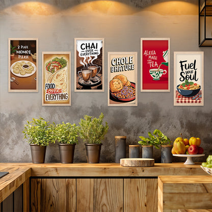 Desi Comfort Food Wall Frame Set